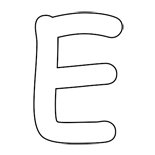 Раскраска онлайн Алфавит Буква Е